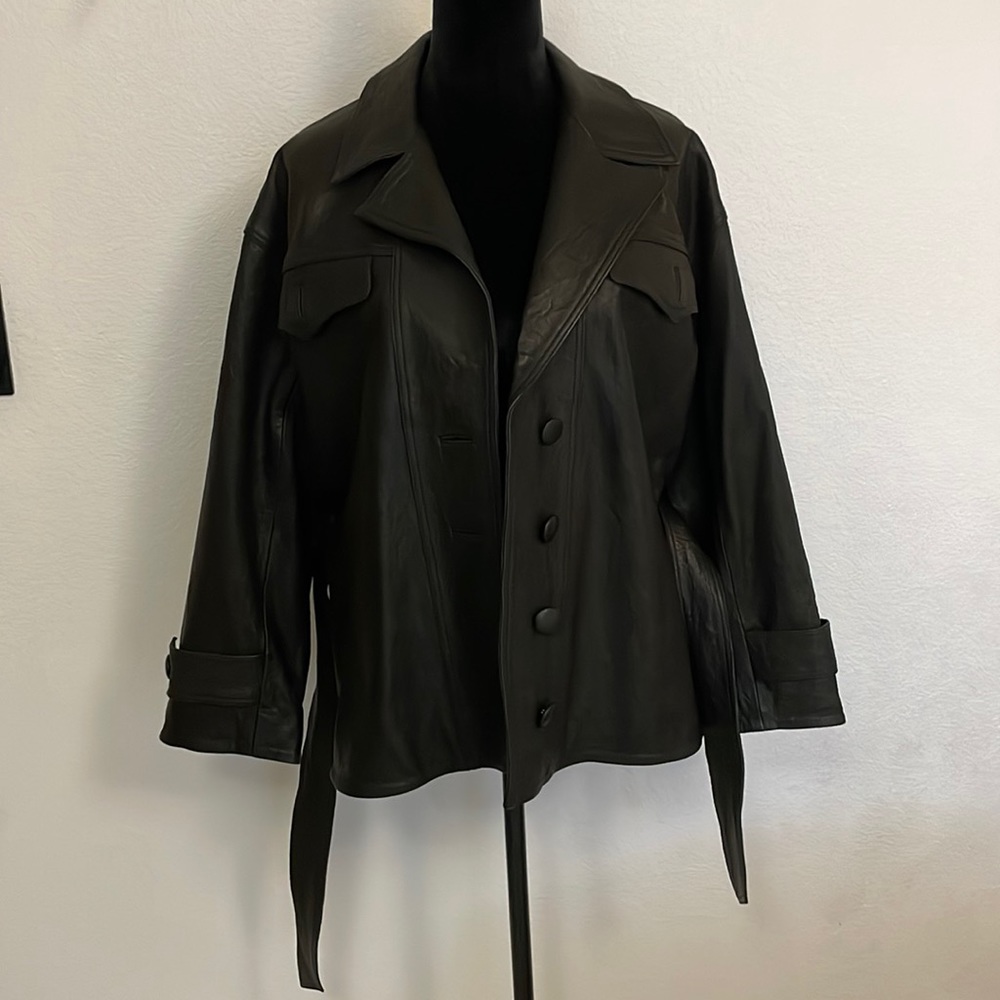GRLFRND Leather Shacket